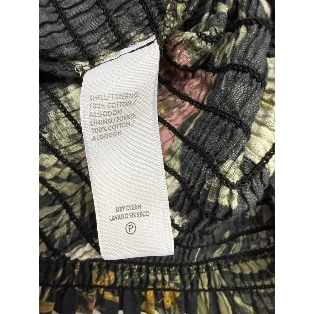 Rebecca Minkoff Geneva Dress Smocked Floral Print Dress. Sz XL